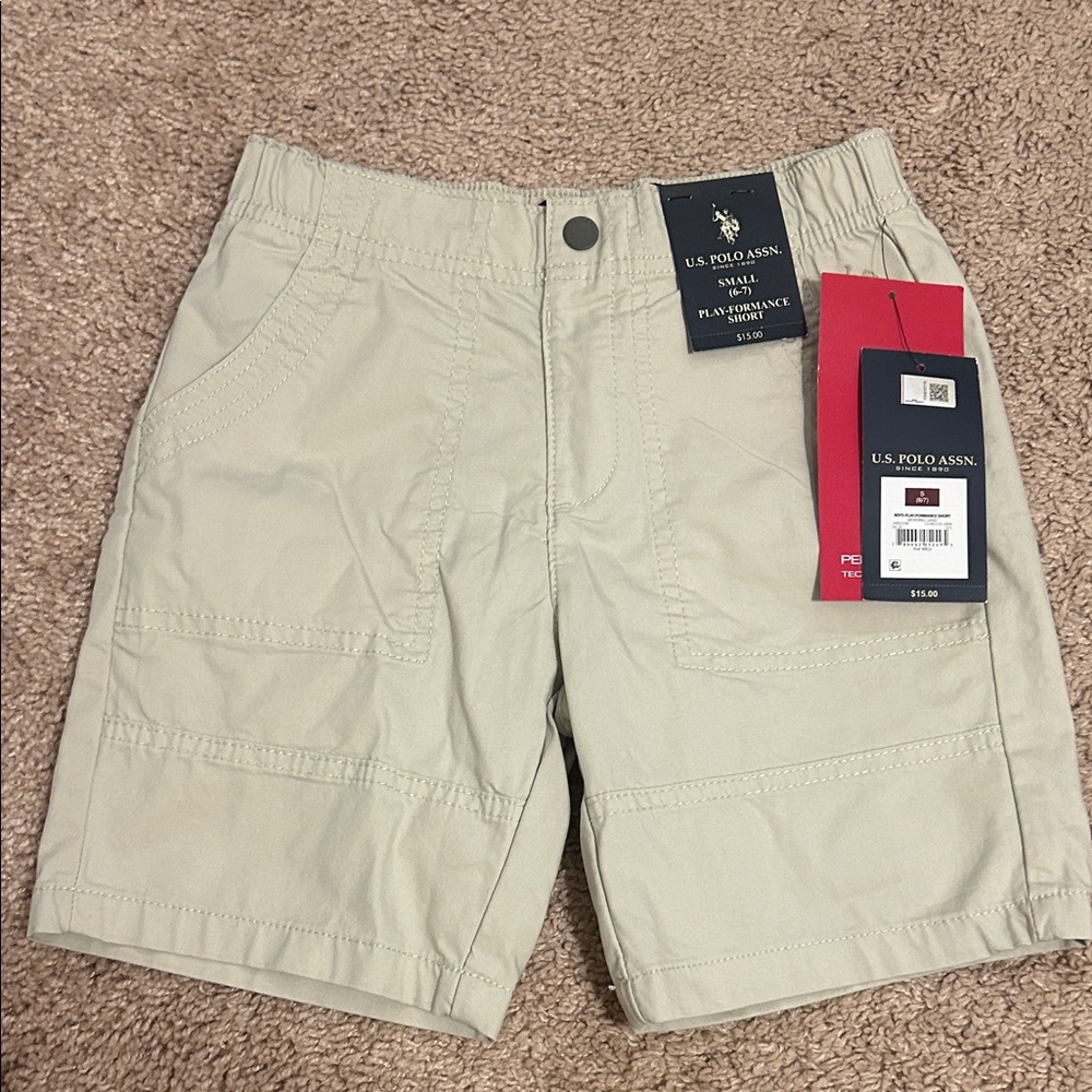 U.S. Polo Assn. Kids  Beige Cargo Shorts